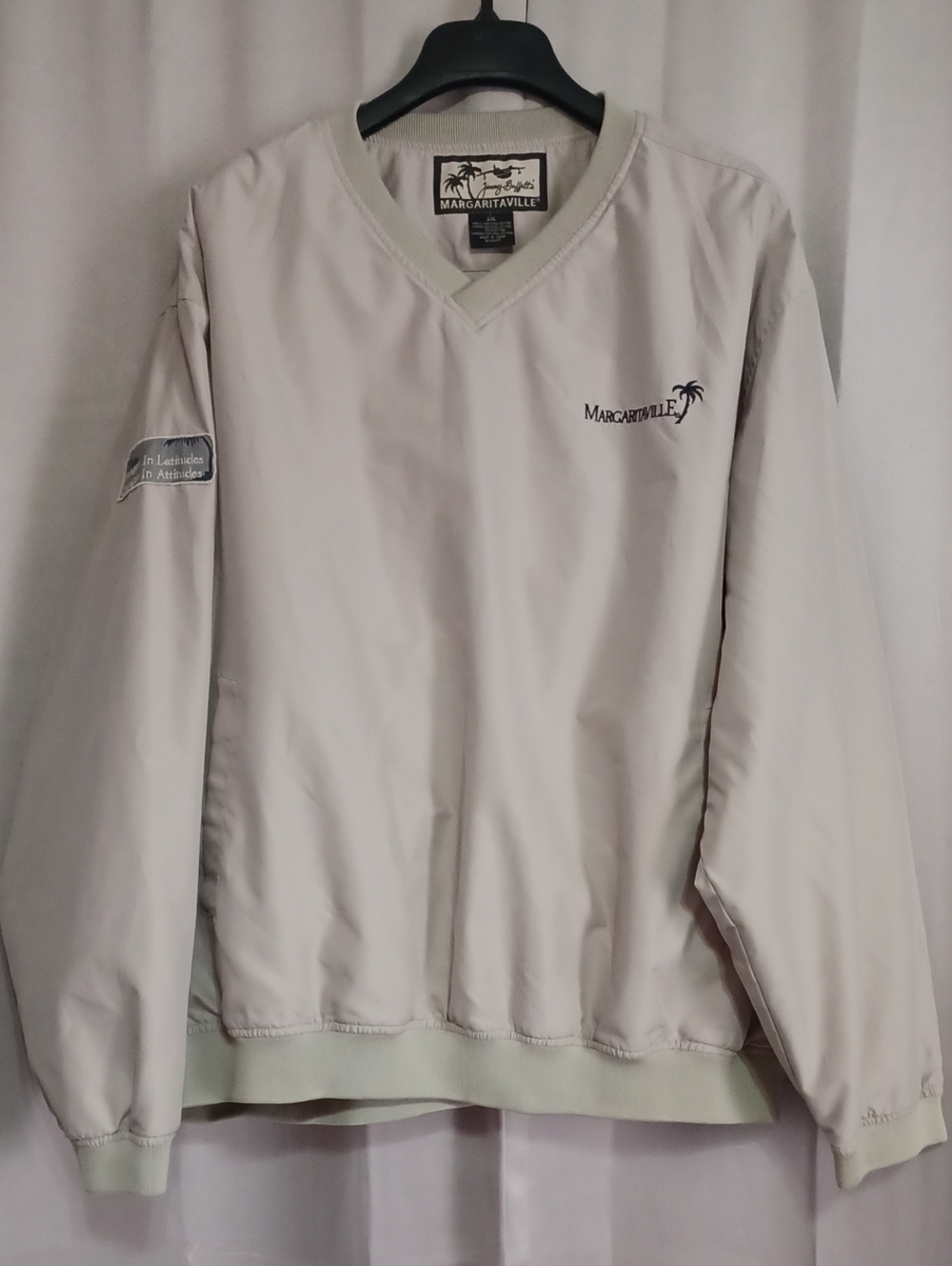 Vintage Margaritaville V-Neck Golf Windbreaker Pullover Jacket XXL St. Somewhere